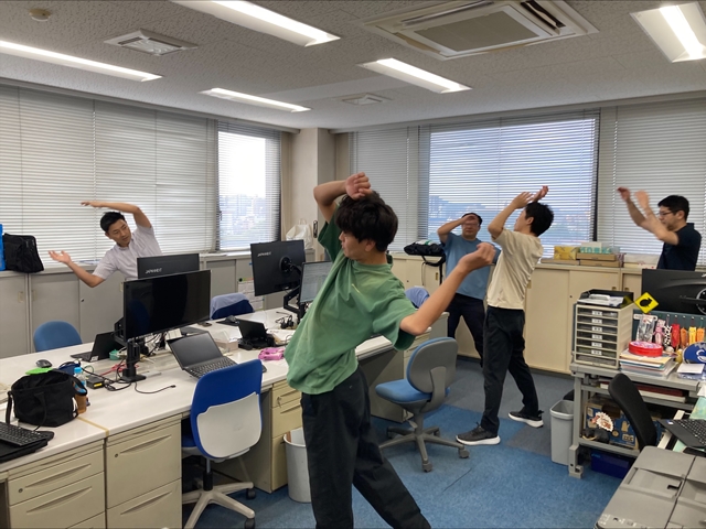 大牟田センターでのラジオ体操